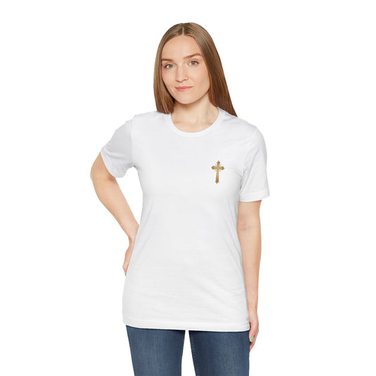 Christian Cross Tee — He > I Faith Graphic T-Shirt