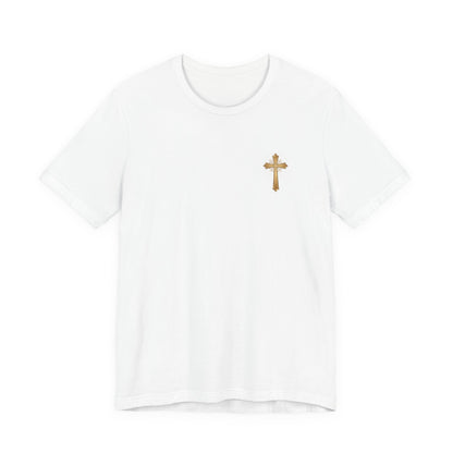 Christian Cross Tee — He > I Faith Graphic T-Shirt