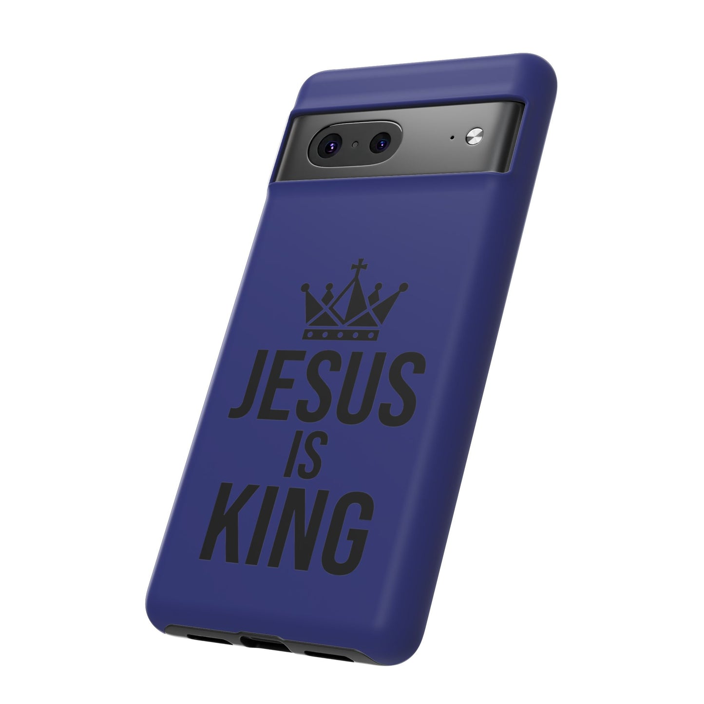 Jesus Is King Phone Case – Christian Faith Religious Protective Cover