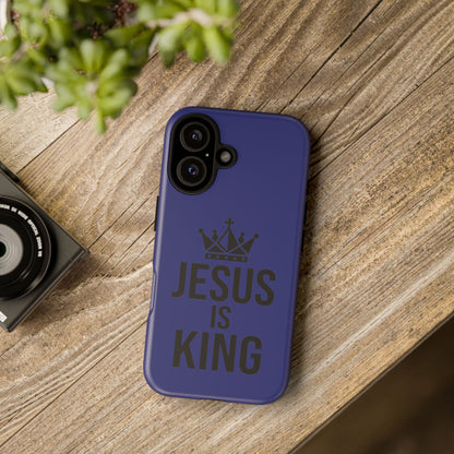 Jesus Is King Phone Case – Christian Faith Religious Protective Cover