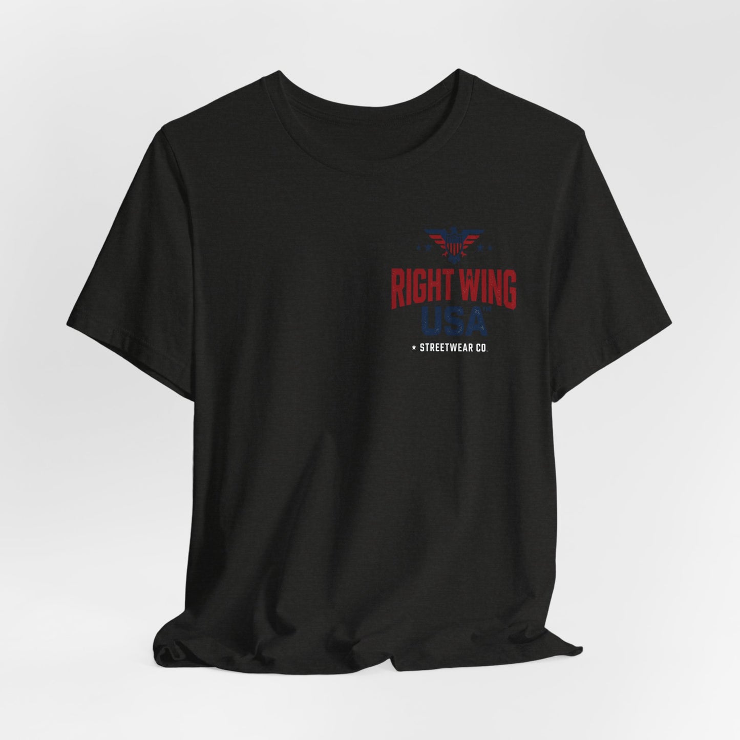 Proud American Tee — Right Wing USA Eagle Flag Patriotic T-Shirt