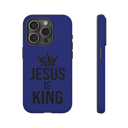 Jesus Is King Phone Case – Christian Faith Religious Protective Cover