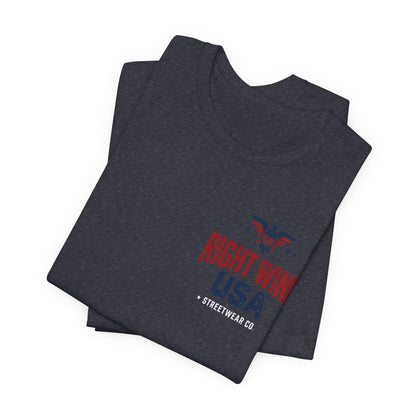Proud American Tee — Right Wing USA Eagle Flag Patriotic T-Shirt