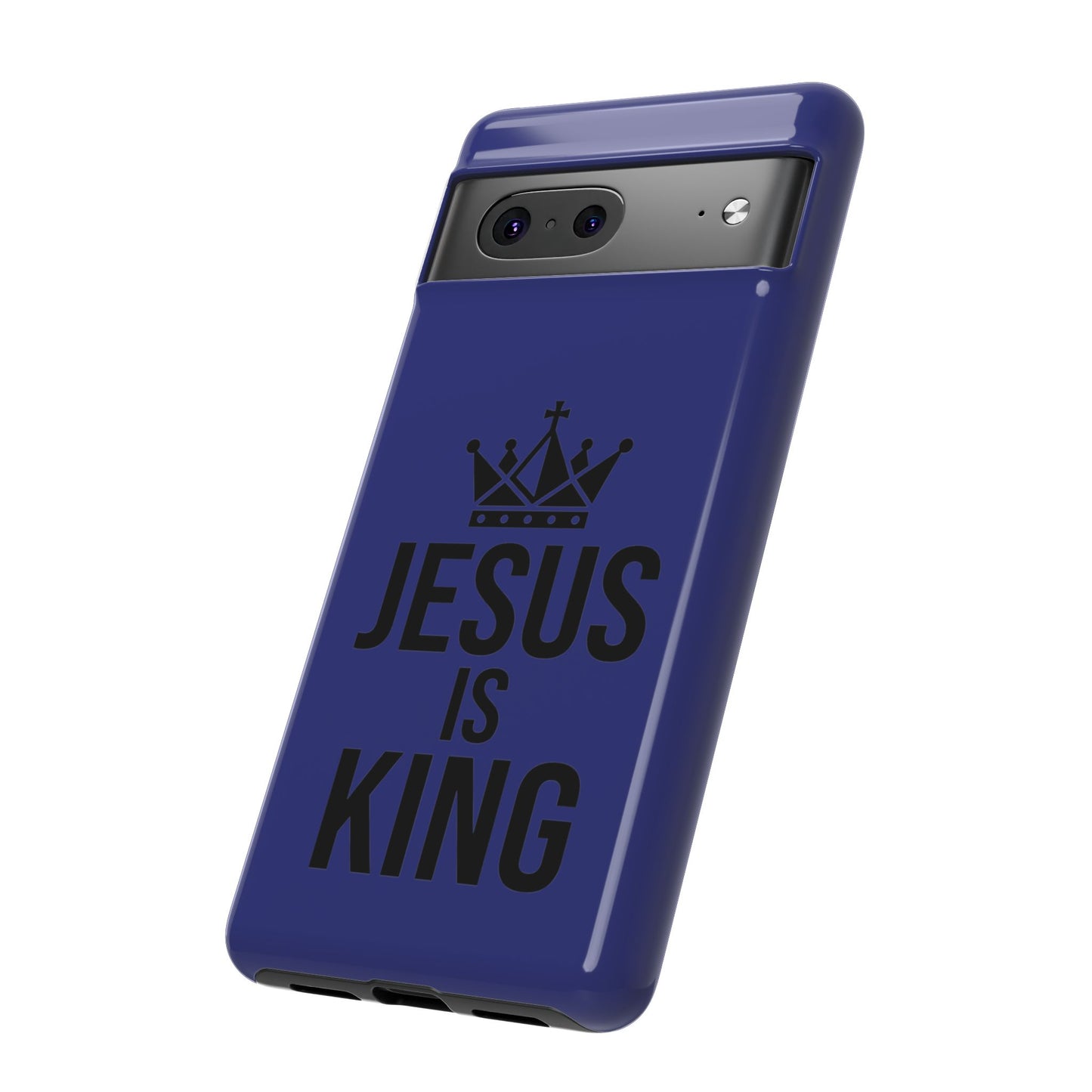 Jesus Is King Phone Case – Christian Faith Religious Protective Cover