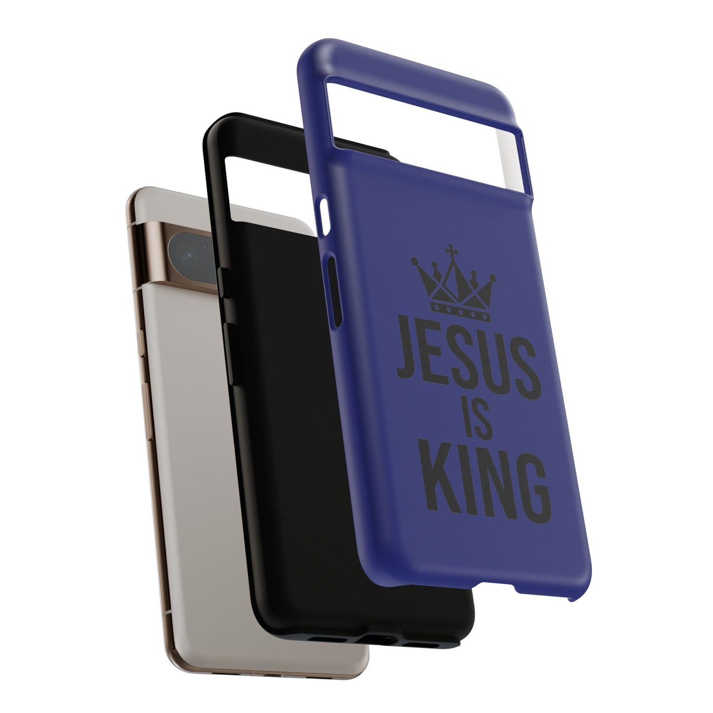 Jesus Is King Phone Case – Christian Faith Religious Protective Cover