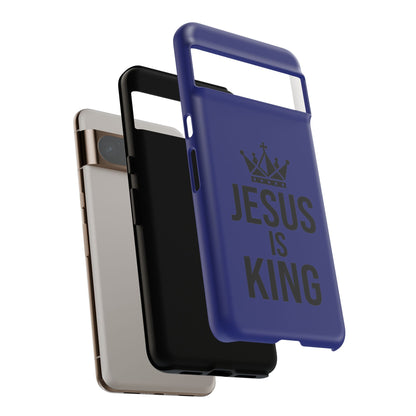 Jesus Is King Phone Case – Christian Faith Religious Protective Cover