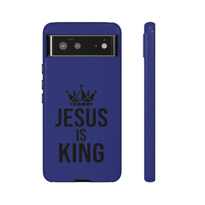 Jesus Is King Phone Case – Christian Faith Religious Protective Cover