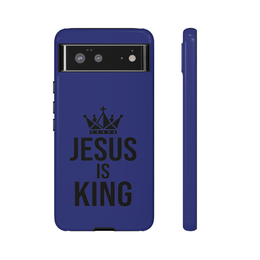 Jesus Is King Phone Case – Christian Faith Religious Protective Cover