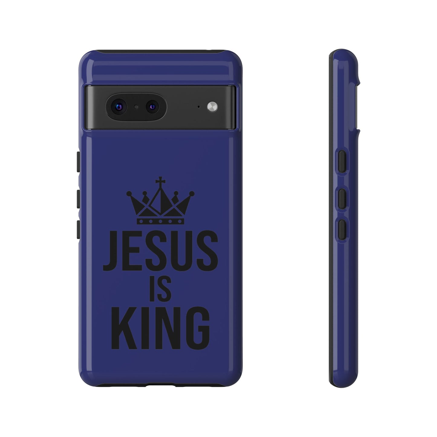 Jesus Is King Phone Case – Christian Faith Religious Protective Cover