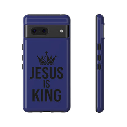 Jesus Is King Phone Case – Christian Faith Religious Protective Cover
