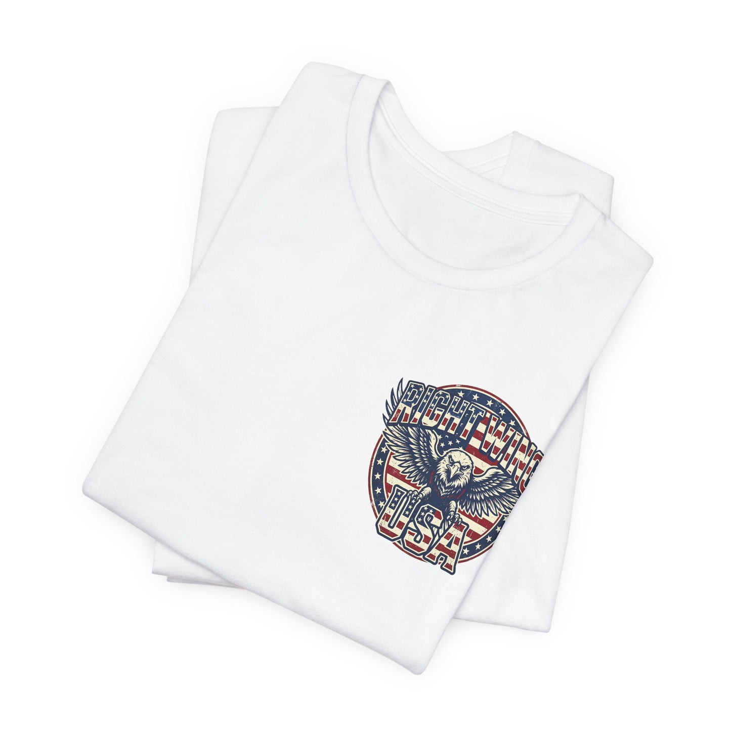 Professional Button Pusher Tee — Patriotic Eagle & Donkey Political Graphic Shirt