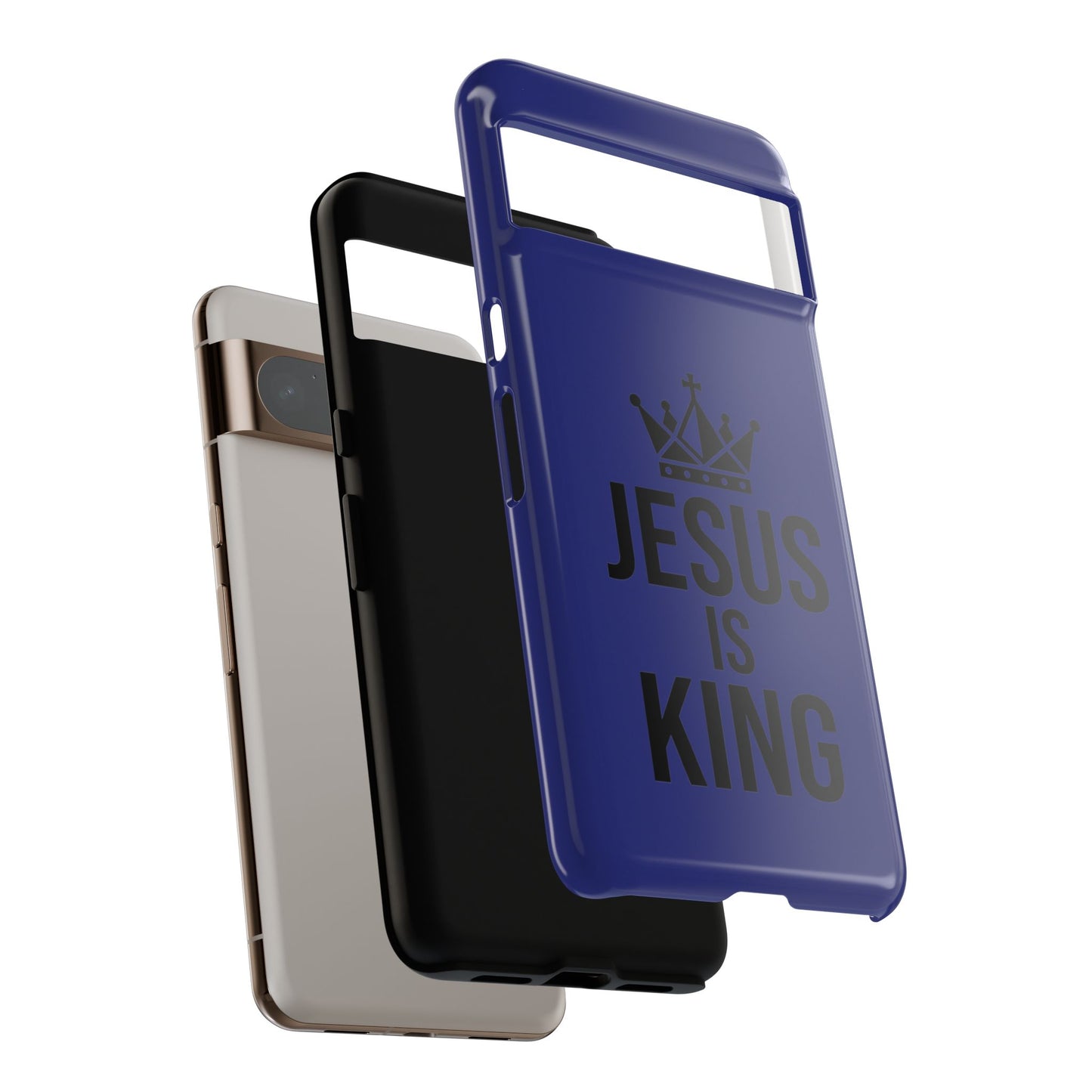 Jesus Is King Phone Case – Christian Faith Religious Protective Cover