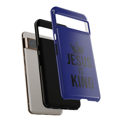 Jesus Is King Phone Case – Christian Faith Religious Protective Cover