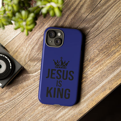Jesus Is King Phone Case – Christian Faith Religious Protective Cover