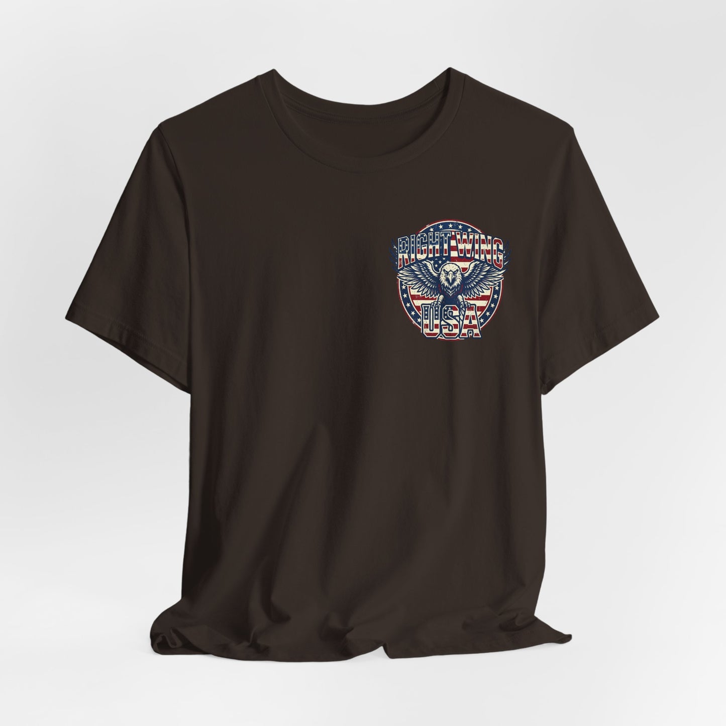 Professional Button Pusher Tee — Patriotic Eagle & Donkey Political Graphic Shirt