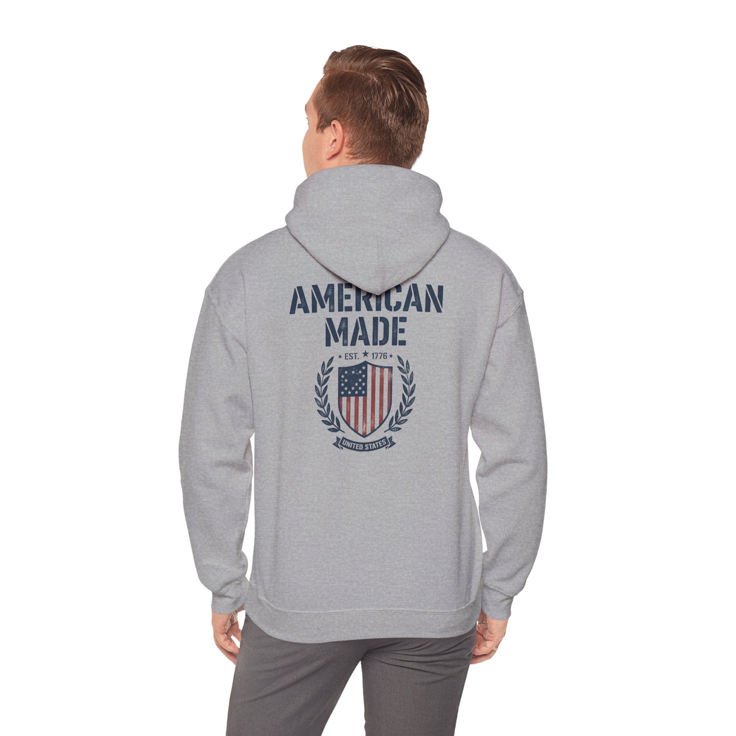 1776 American Made Hoodie — Patriotic USA Flag Sweatshirt