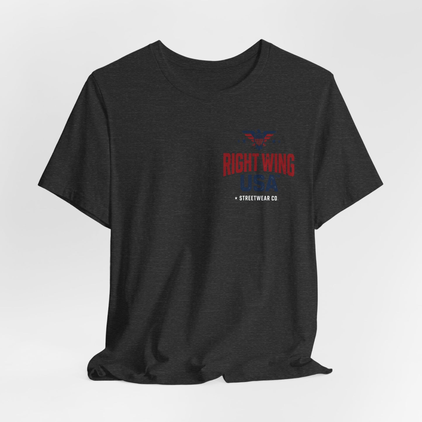 Proud American Tee — Right Wing USA Eagle Flag Patriotic T-Shirt
