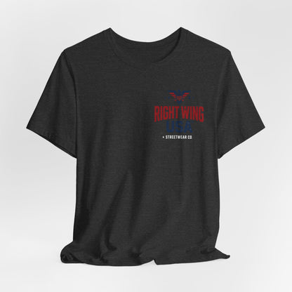 Proud American Tee — Right Wing USA Eagle Flag Patriotic T-Shirt