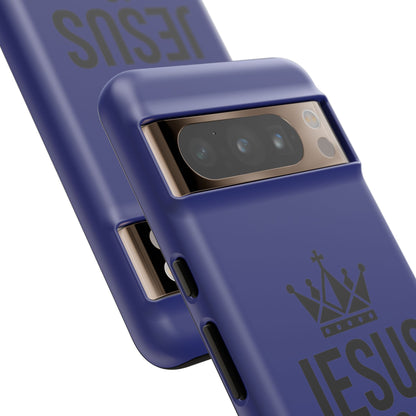 Jesus Is King Phone Case – Christian Faith Religious Protective Cover