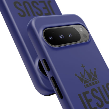 Jesus Is King Phone Case – Christian Faith Religious Protective Cover