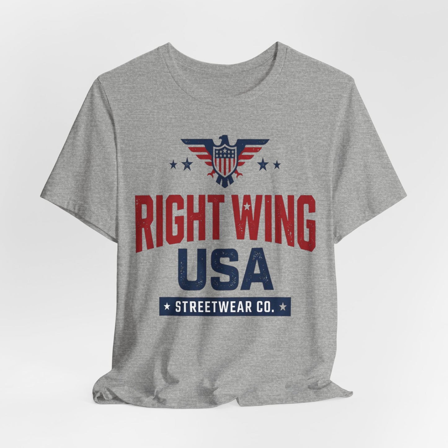 Patriotic Eagle Graphic T-Shirt – Short Sleeve Streetwear