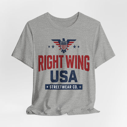 Patriotic Eagle Graphic T-Shirt – Short Sleeve Streetwear