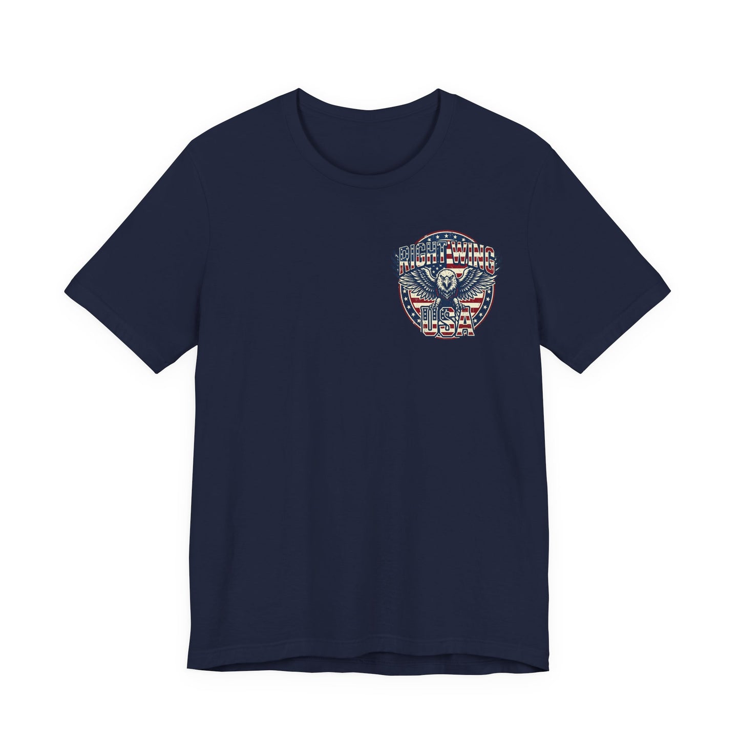 Professional Button Pusher Tee — Patriotic Eagle & Donkey Political Graphic Shirt