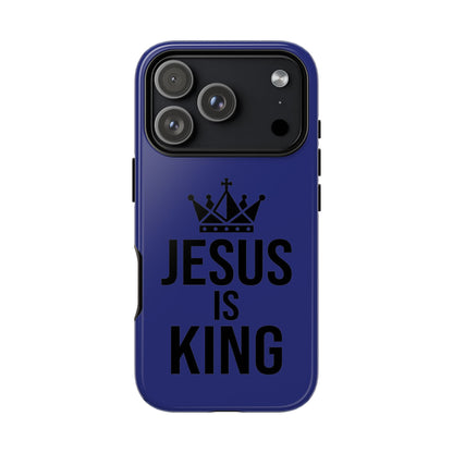 Jesus Is King Phone Case – Christian Faith Religious Protective Cover