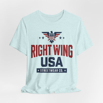 Patriotic Eagle Graphic T-Shirt – Short Sleeve Streetwear