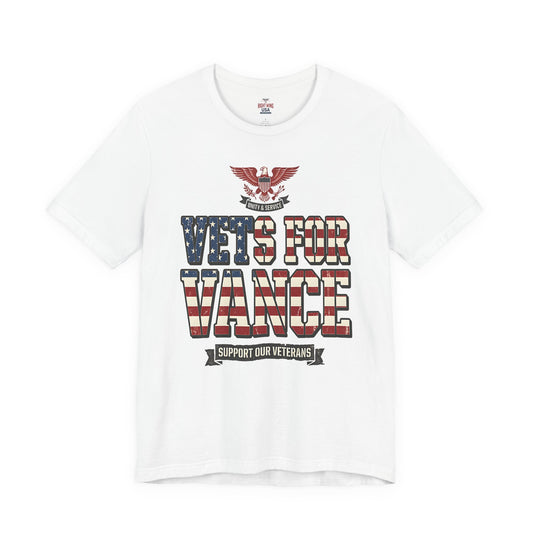 Vets For Vance Patriotic Tee — Support Our Veterans USA Flag Shirt
