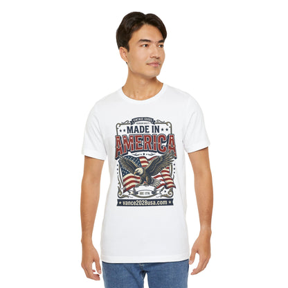 Patriotic Cotton T-Shirt – Vintage Eagle & Flag