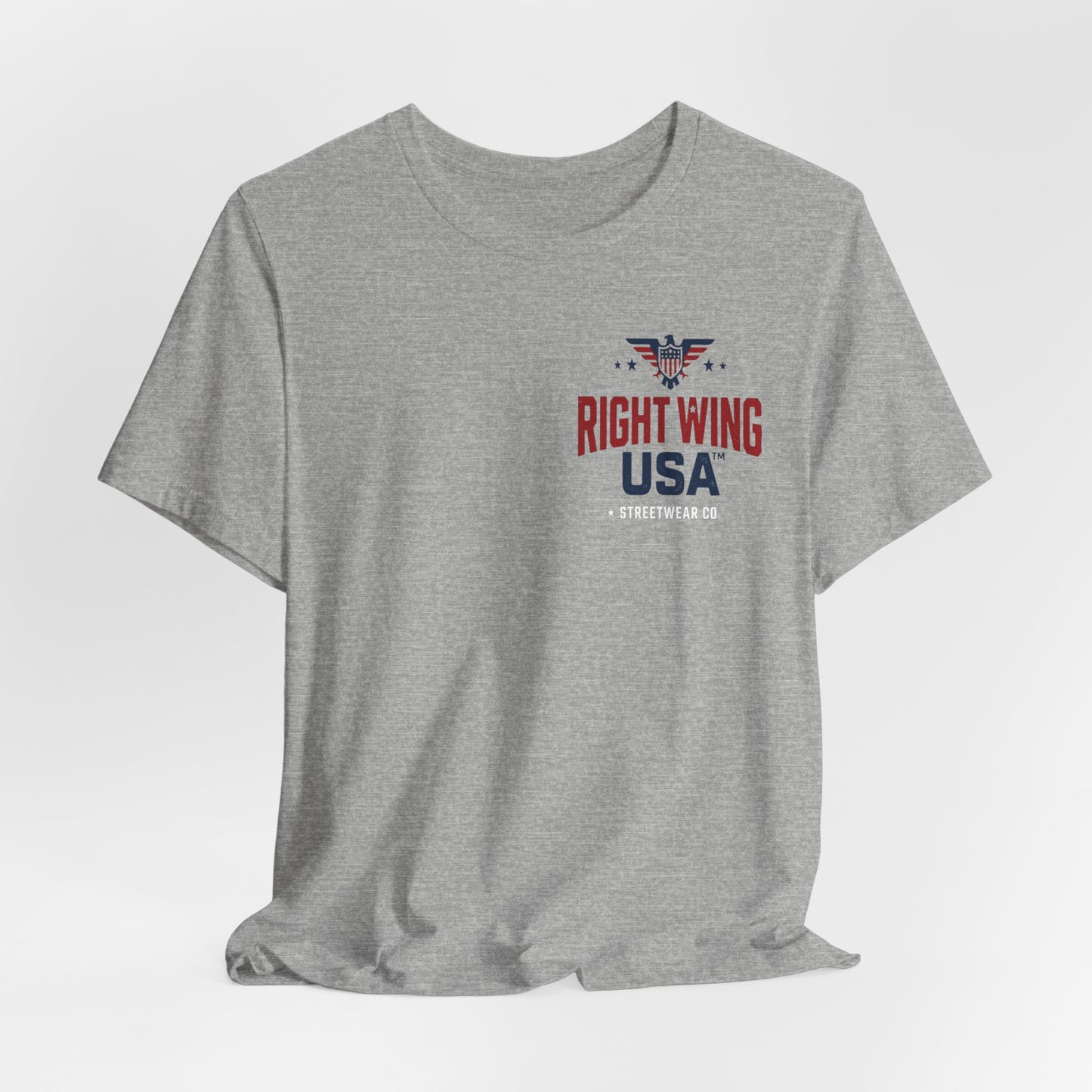 Proud American Tee — Right Wing USA Eagle Flag Patriotic T-Shirt