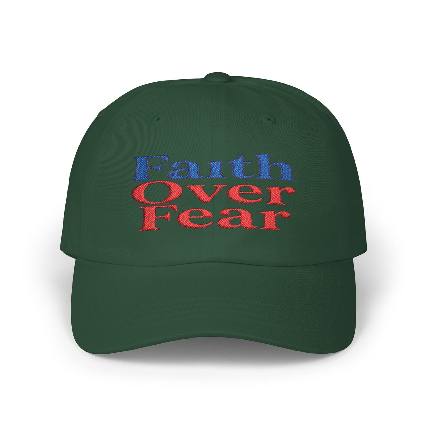 Faith Over Fear Dad Cap – Inspirational Christian Baseball Hat