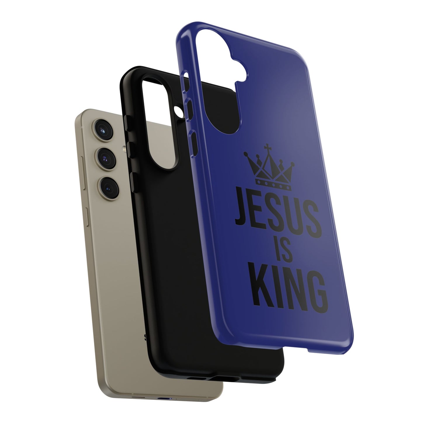 Jesus Is King Phone Case – Christian Faith Religious Protective Cover