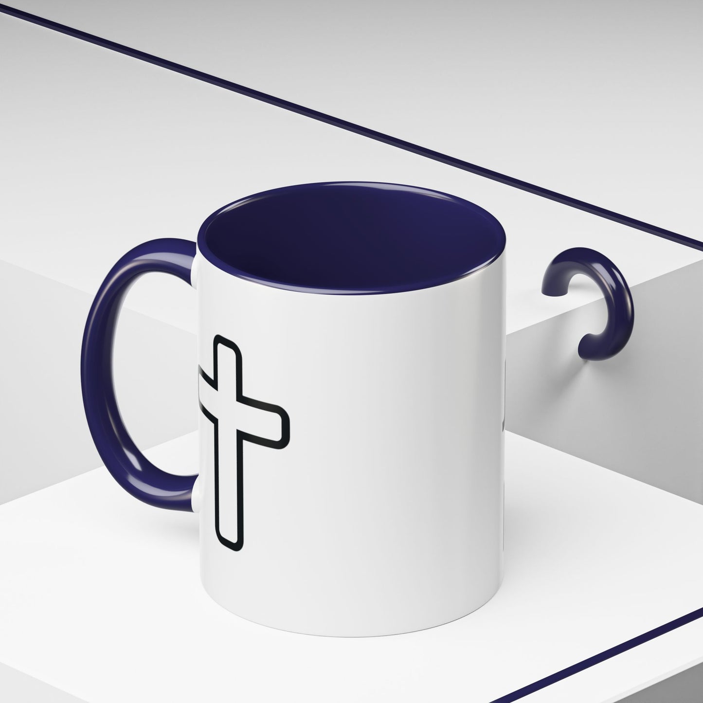 Jesus Is King Accent Coffee Mug — Christian Faith Religious Coffee Cup (11/15oz)