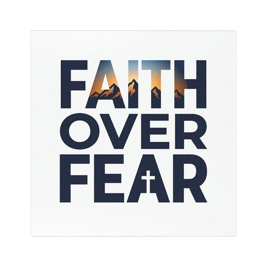 Faith Over Fear Car Magnet — Christian Inspirational Vehicle Decal