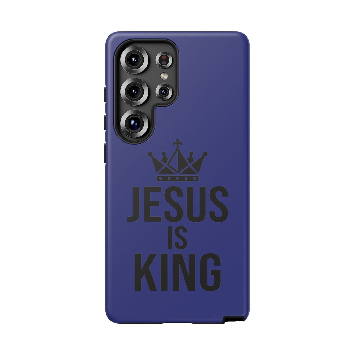 Jesus Is King Phone Case – Christian Faith Religious Protective Cover
