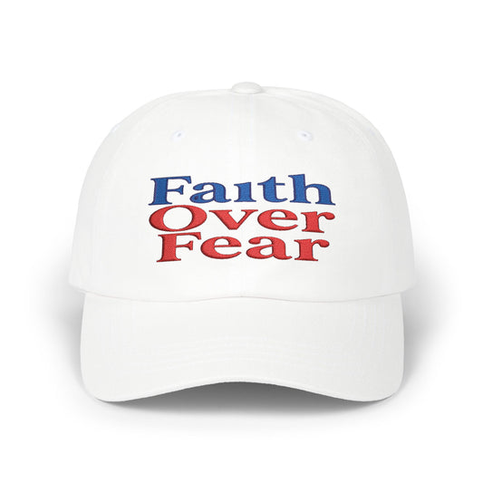 Faith Over Fear Dad Cap – Inspirational Christian Baseball Hat