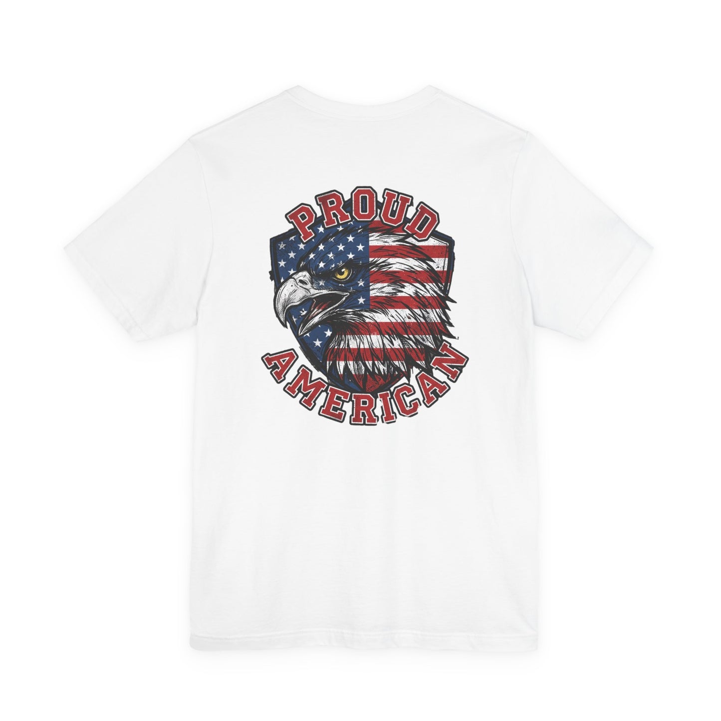 Proud American Tee — Right Wing USA Eagle Flag Patriotic T-Shirt