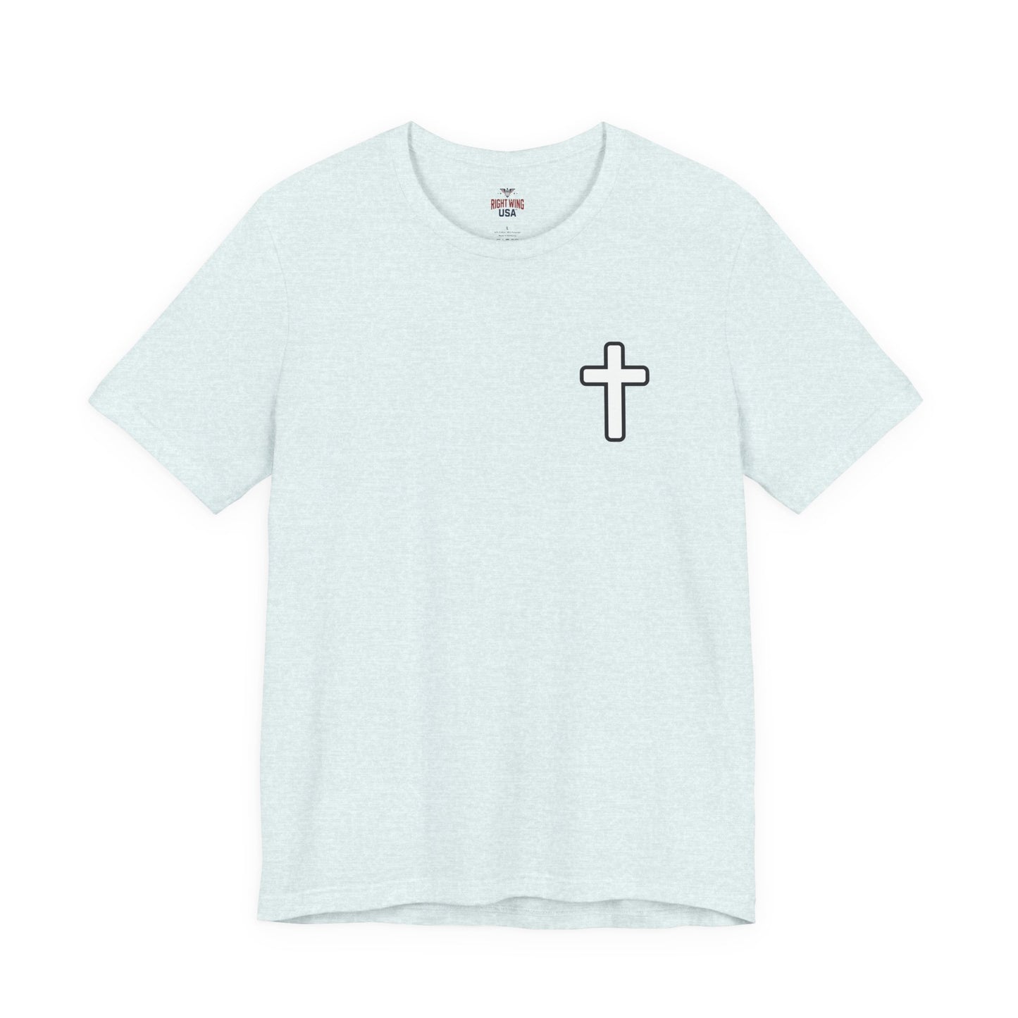 Faith Roots Family Fruits T‑Shirt — Cross Chest & Tree Back Graphic