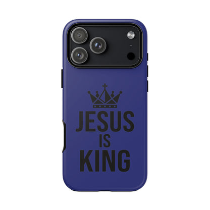 Jesus Is King Phone Case – Christian Faith Religious Protective Cover