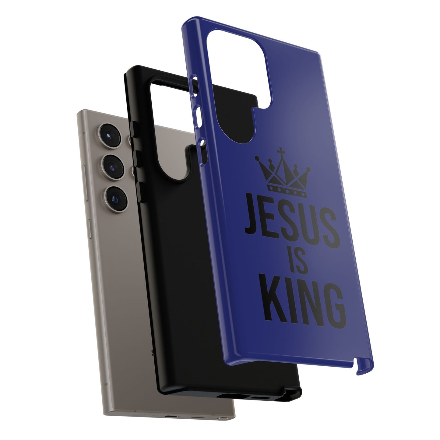 Jesus Is King Phone Case – Christian Faith Religious Protective Cover