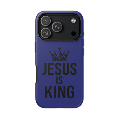 Jesus Is King Phone Case – Christian Faith Religious Protective Cover