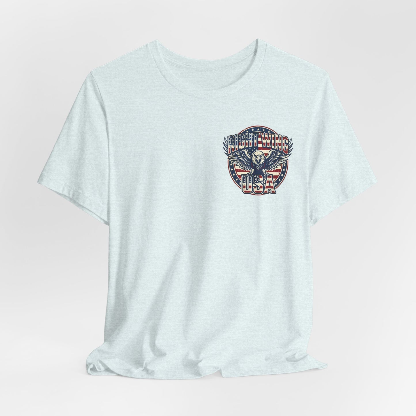 Professional Button Pusher Tee — Patriotic Eagle & Donkey Political Graphic Shirt