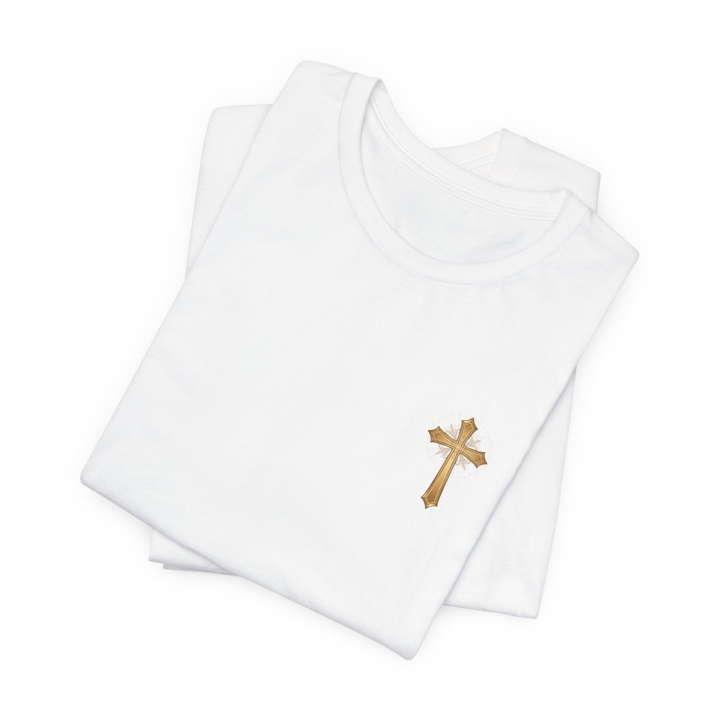 Christian Cross Tee — He > I Faith Graphic T-Shirt