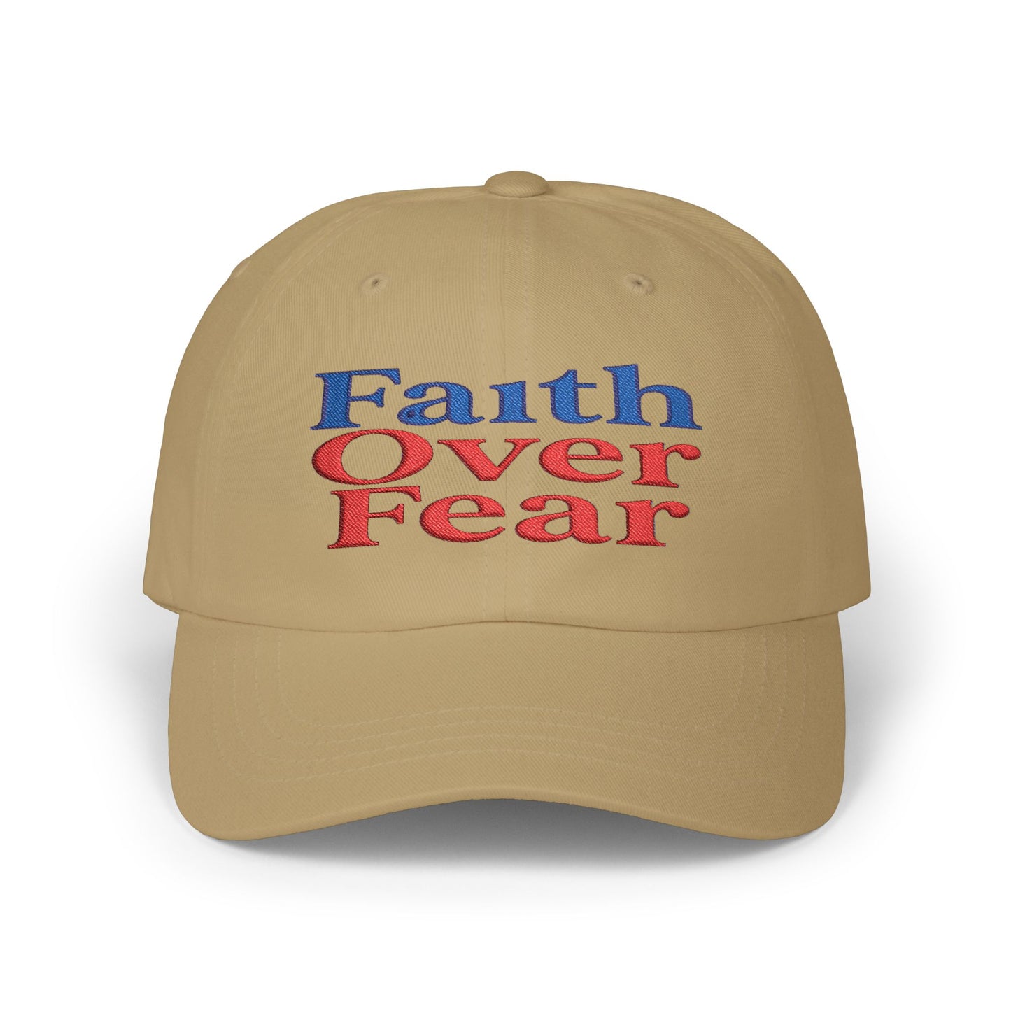 Faith Over Fear Dad Cap – Inspirational Christian Baseball Hat