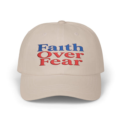 Faith Over Fear Dad Cap – Inspirational Christian Baseball Hat
