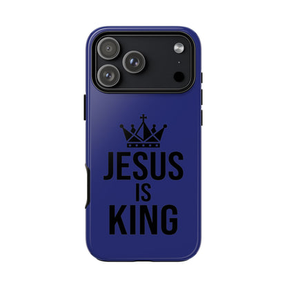 Jesus Is King Phone Case – Christian Faith Religious Protective Cover