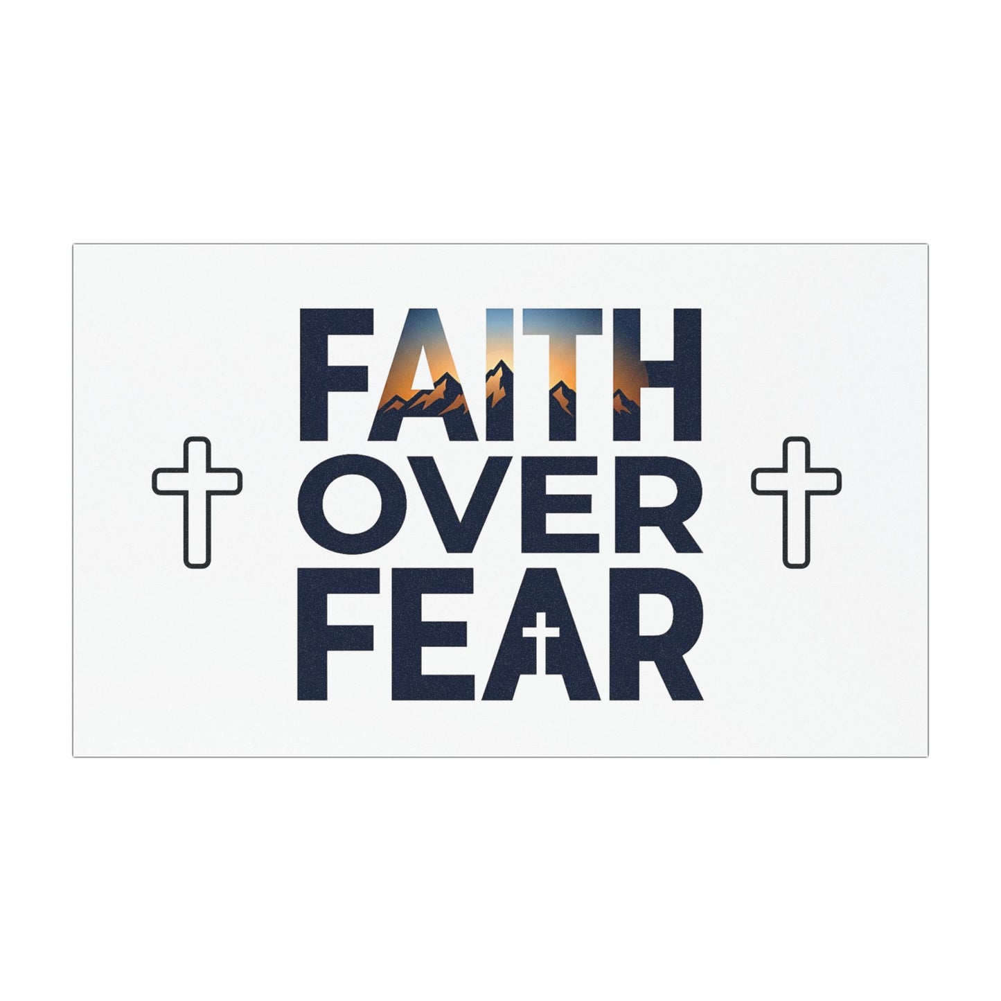 Faith Over Fear Car Magnet — Christian Inspirational Vehicle Decal
