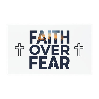 Faith Over Fear Car Magnet — Christian Inspirational Vehicle Decal